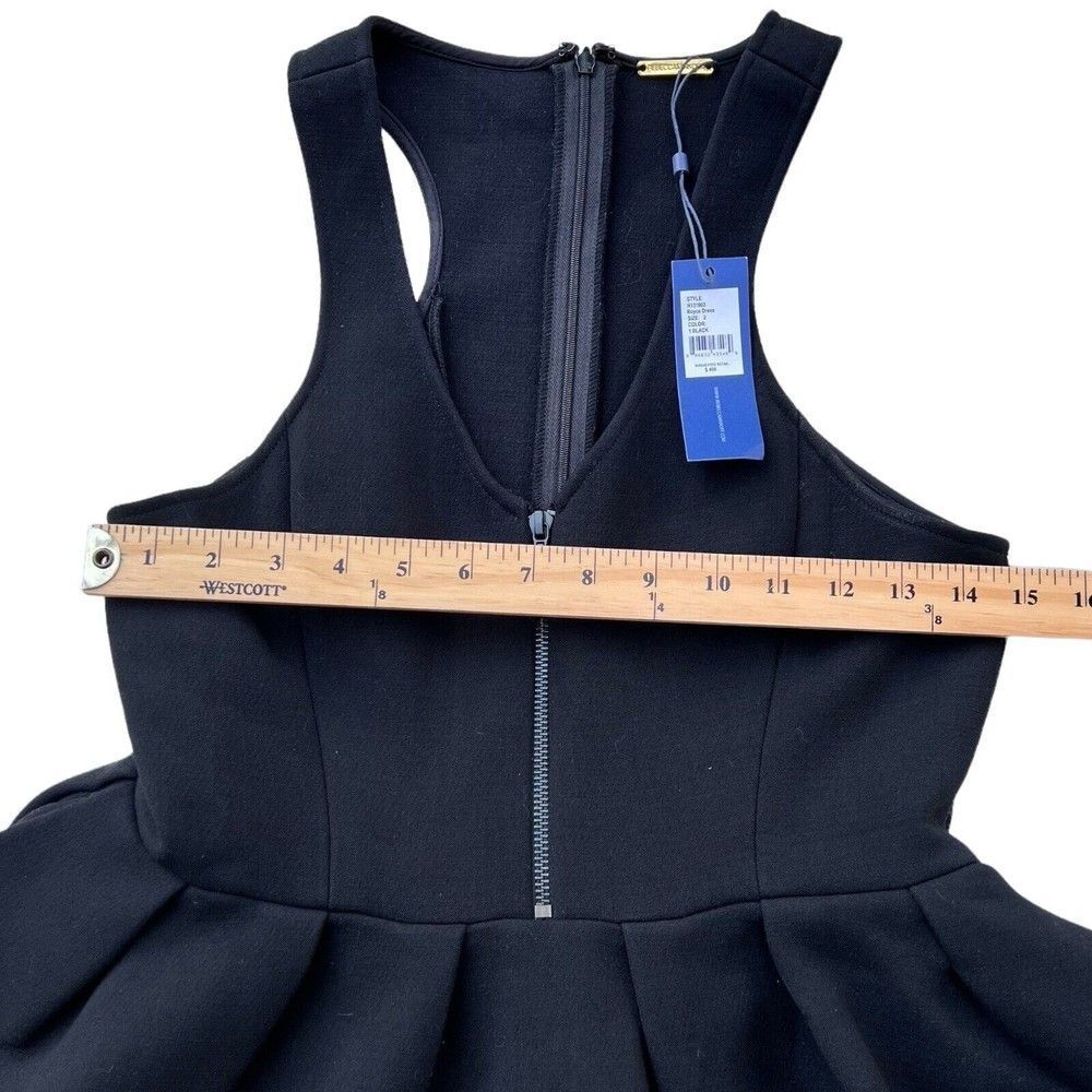 Rebecca Minkoff Dress Womens‎ Size 2 Black Mini A-line Sleeveless Heavy Cocktail - Picture 9 of 9